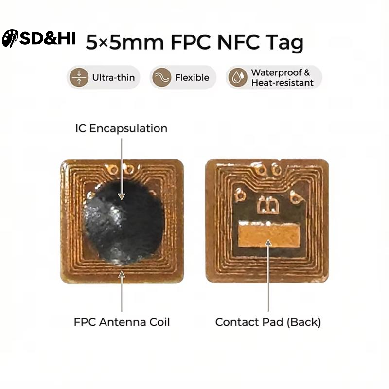 Nfc Tag Programmable - Etiqueta adhesiva programable de 5x5mm, Micro