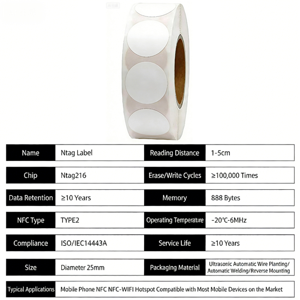 Etiqueta NFC con chip NTAG216, - Nfc Tag Programmable reseña y precio